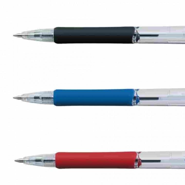 짐노크볼펜 0.7mm 청색 클립볼펜 노크식볼펜 학생볼펜 학생용볼펜