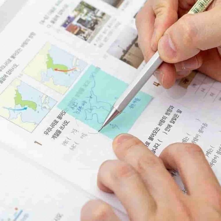 메모지연파랑 50매 50x50mm 점착메모지 붙이는메모지 메모패드