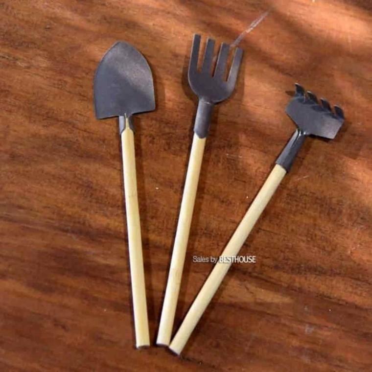 화분장식 화분데코레이션모종삽 가든용품 데코픽 미니모종삽 13cm 3p