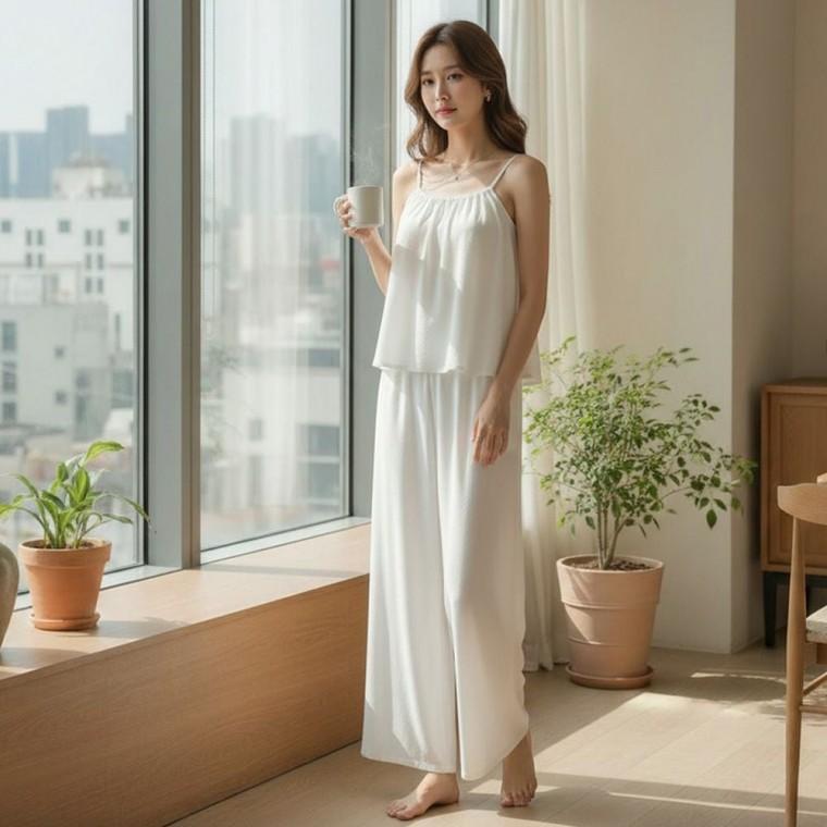 나시셋업 와이드 벨로니 아이스 터치 데님룩 코디 세트 여름 하객룩 오피스룩 휴양지