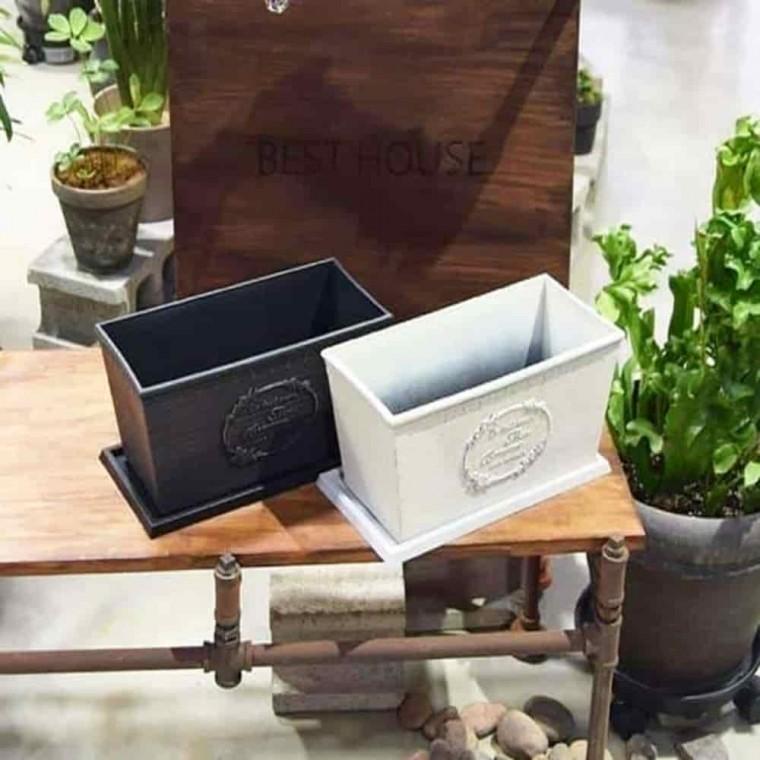 인테리어화분 빈티지화분 화분선물 플라스틱화분 직사각 30x15x15