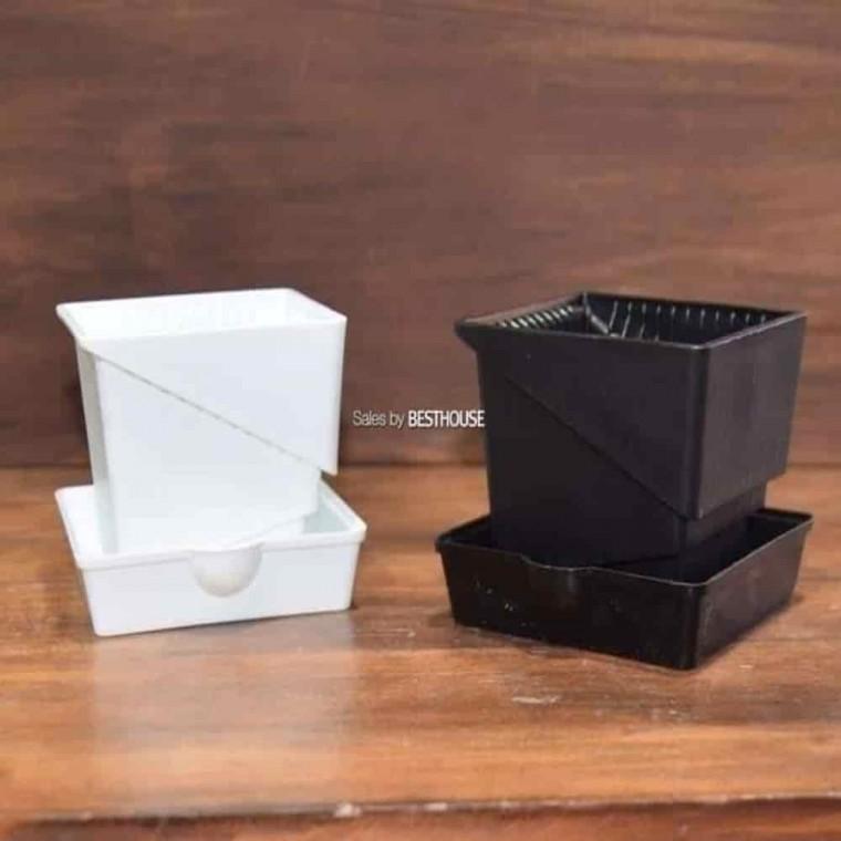 다육화분 슬릿분 거실화분 다육이 화분 사선 8x8x6.5 받침세트