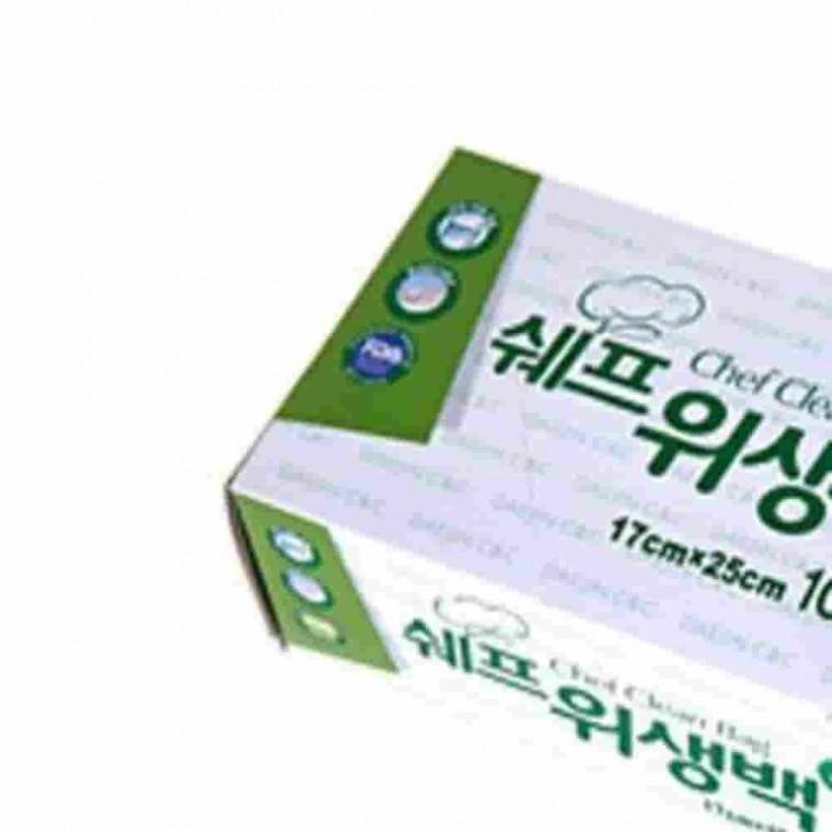 쉐프 위생백 17cmX25cmX100매 야채보관 채소소분 위생비닐 소분비닐