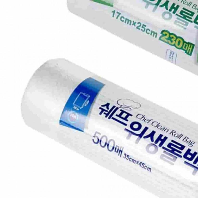 쉐프롤백 35cmX45cmX500매 위생비닐 소분비닐 롤봉투 채소소분