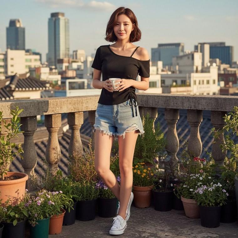 셔링 브라캡 판발티 슈아 언발 끈나시 캡나시 캡내장 반팔티 슬림핏 포인트