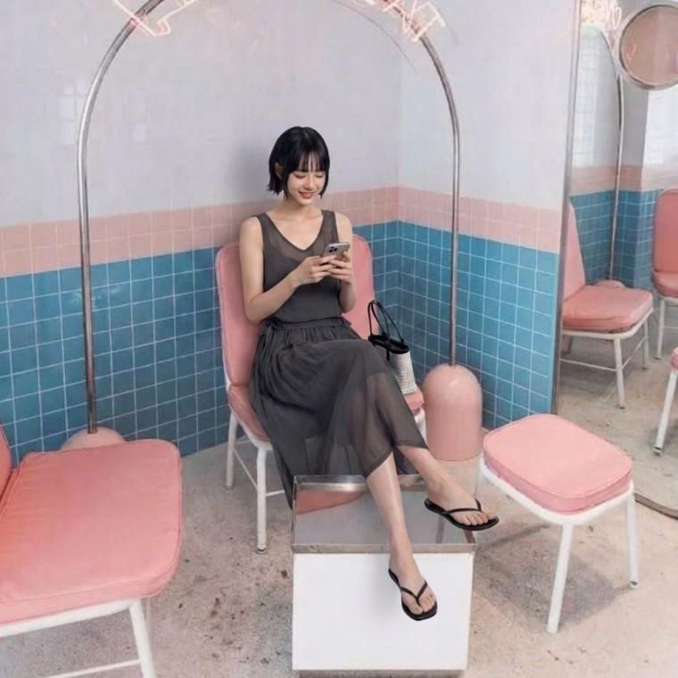 롱 원피스 시스루 슬립 나시 페미닌룩 데일리룩 데이트룩 캐주얼룩 여성 의류