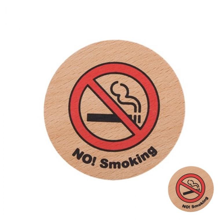 NO Smoking 우드 금연스티커 금연구역표시 금연구역스티커