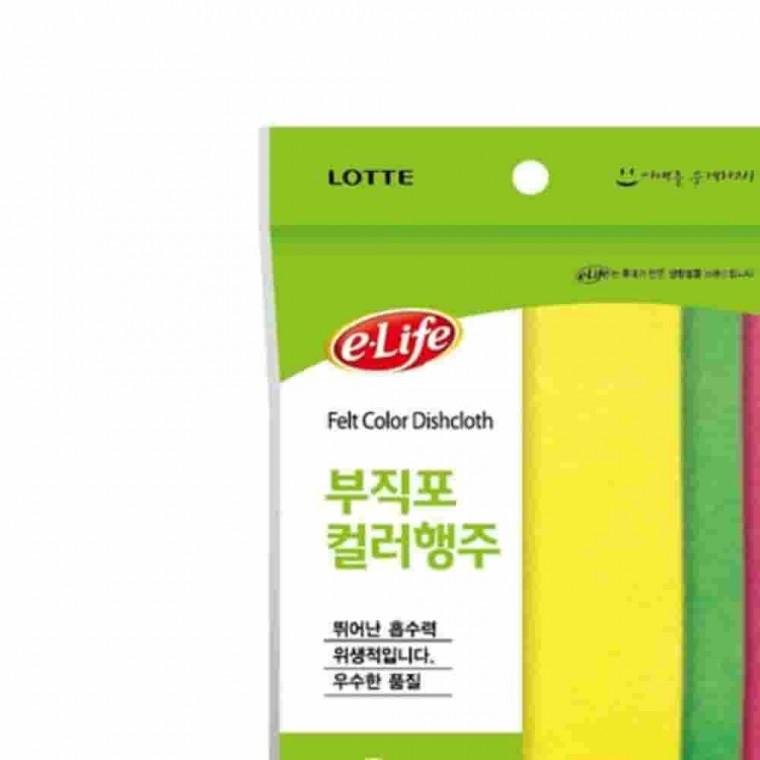 부직포칼라행주 3매입 부직포행주 빨아쓰는행주 행주타올 손걸레