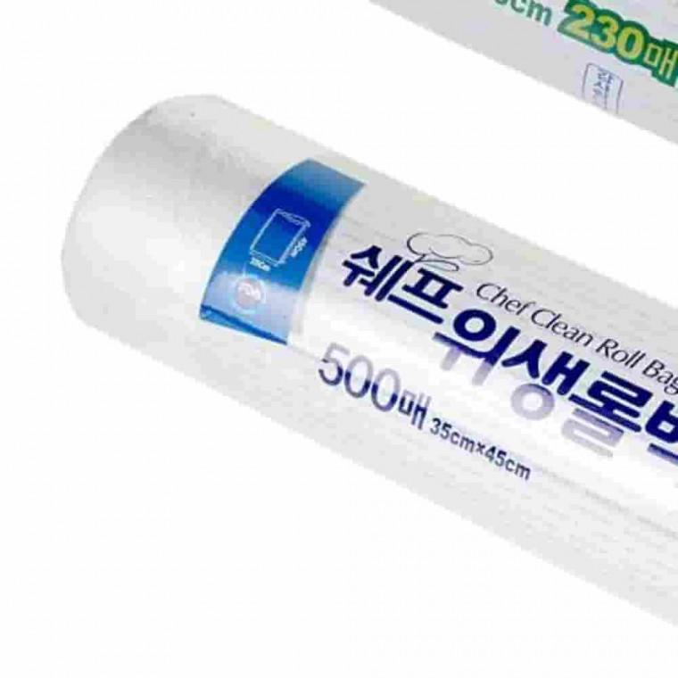 쉐프롤백 30cmX40cmX500매 롤비닐 위생비닐 위생봉투 비닐봉투