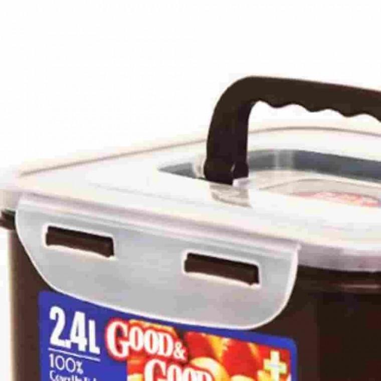정사각밀폐용기 2.4L 쵸코 핸디형 냉장고밀폐용기 밀페용기 동치미통 냉장고보관용기