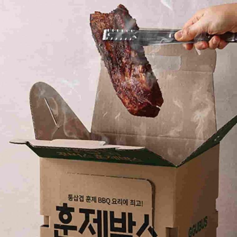 올인원 훈제박스 일회용화로대 휴대용바베큐그릴 바베큐용품 훈제바베큐그릴 일회용바베큐그릴