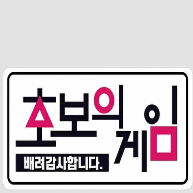 야광스티커 초보운전 초보의게임 자동차용스티커 초보운전스티커 차스티커 야광표지 고휘도스티커