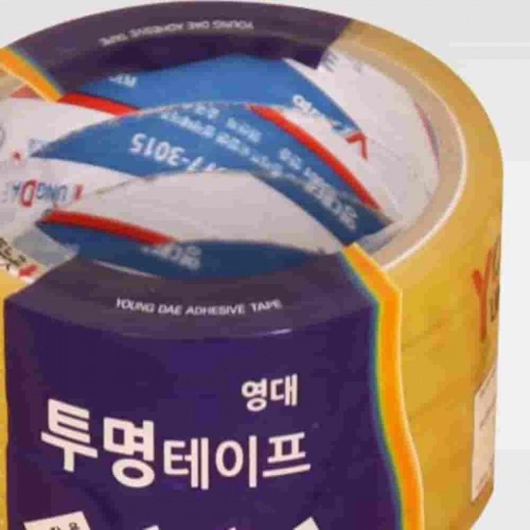 영대투명4절테이프 12mmx25m 투명박스테이프 접착력좋은박스테이프 포장테이프 투명테이프