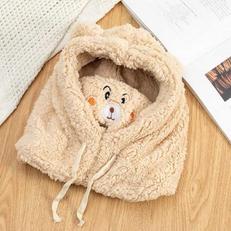 뽀글이 후드넥워머 방한넥워머 여성방한모자