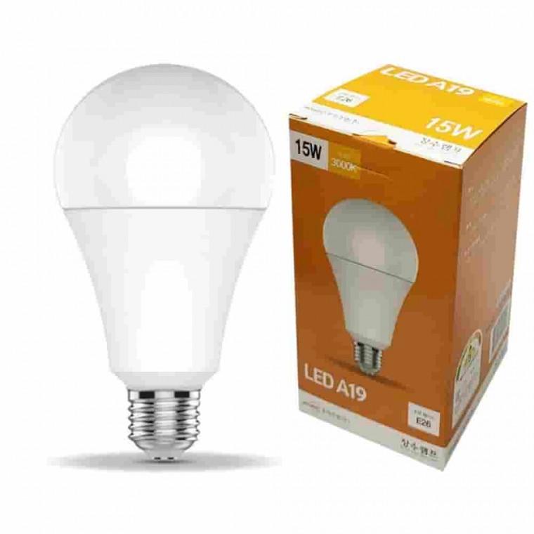 LED 벌브 15W전구색 다마 주황색전구 조명전구 거실전구 노란색전구 스탠드전구