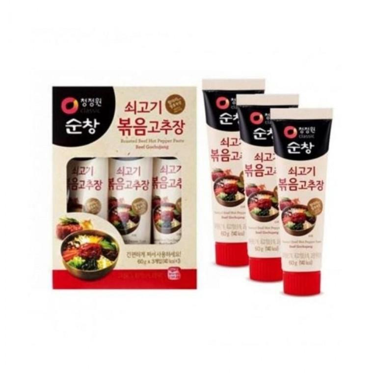 루미나D 캠핑용 여행 비빔밥 쇠고기 볶음고추장 60g 3개입