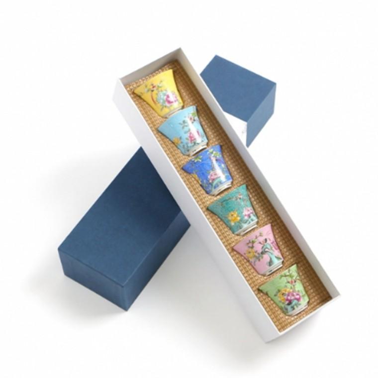 명작 전통 다기 찻잔 6p 50ml 다도세트 다식접시