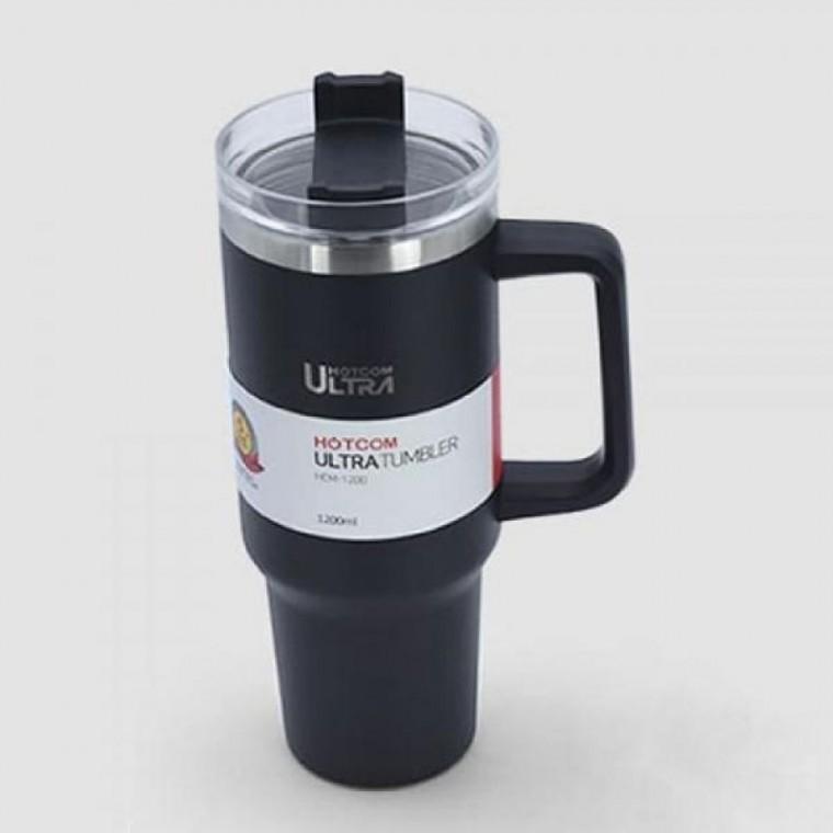 보온 1.2L 물병 보냉 휴대용 핫콤 블랙 텀블러