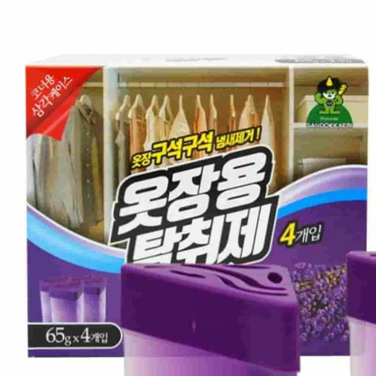 탈취제 4개입 라벤다향 의류탈취제 옷장탈취 신발장탈취제 드레스룸냄새 옷장용방향제