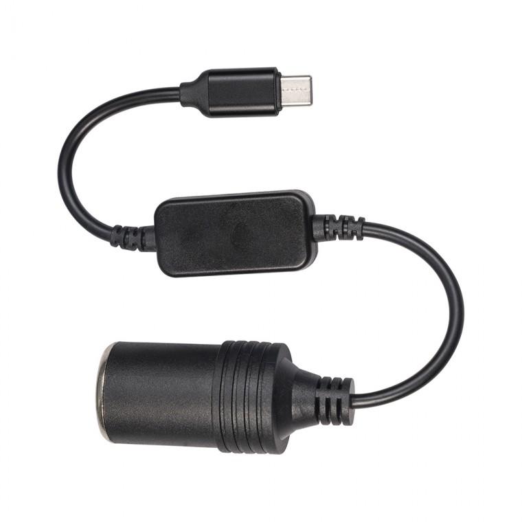 차량용 가정용 멀티 5V C타입 to 12V 1A 시거소켓 하이셀 멀티 승압 변환젠더 35cm