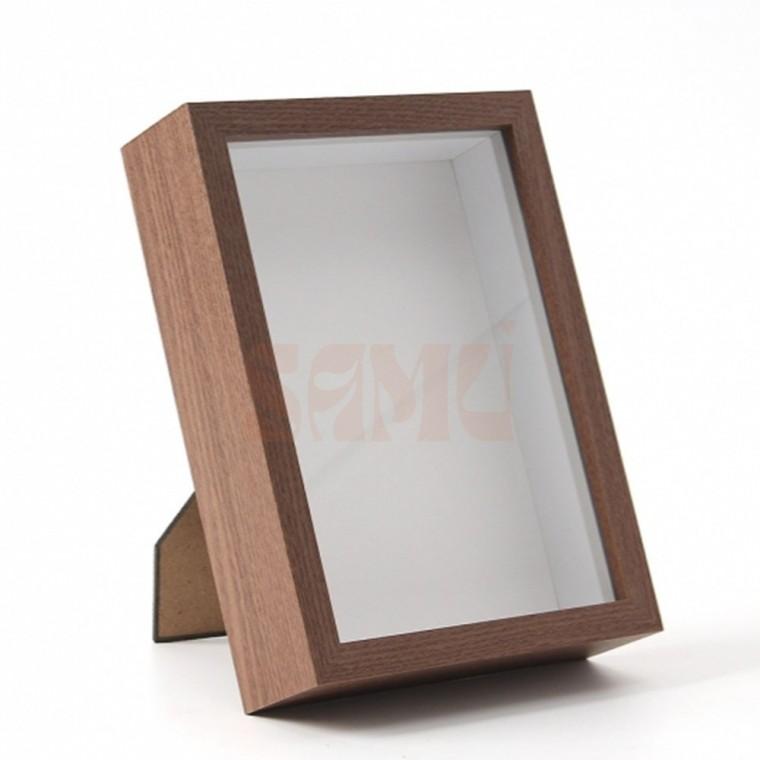 3D 관액자 5x7 다크우드 고급스러운분위기 꽃액자