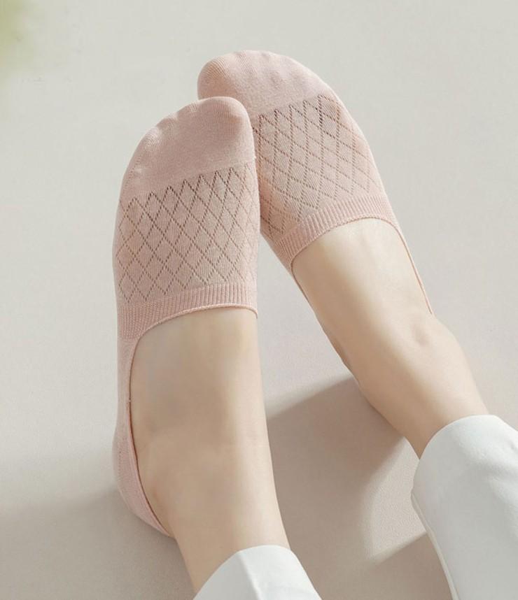 다이아 메쉬 페이크 삭스 여성 여름 양말 덧신