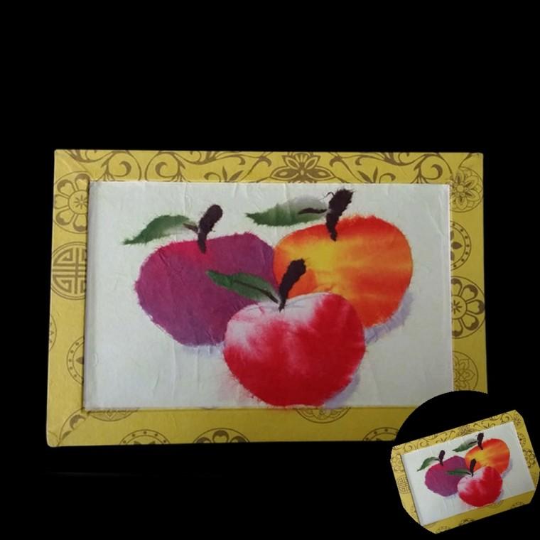 한지그림 사과 한지콜라주 미술만들기재료 미술교구세트