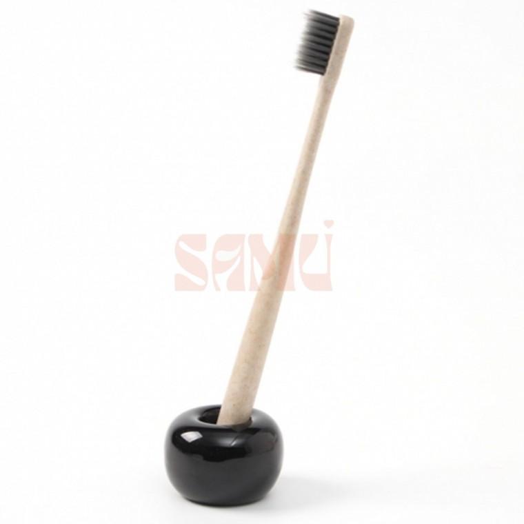 세라믹 스탠드 칫솔꽂이 블랙 깔끔한칫솔홀더 깔끔한칫솔꽂이