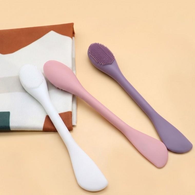 듀얼 양면 실리콘 브러쉬 세안 스패출러 모공 클렌징 블랙헤드제거