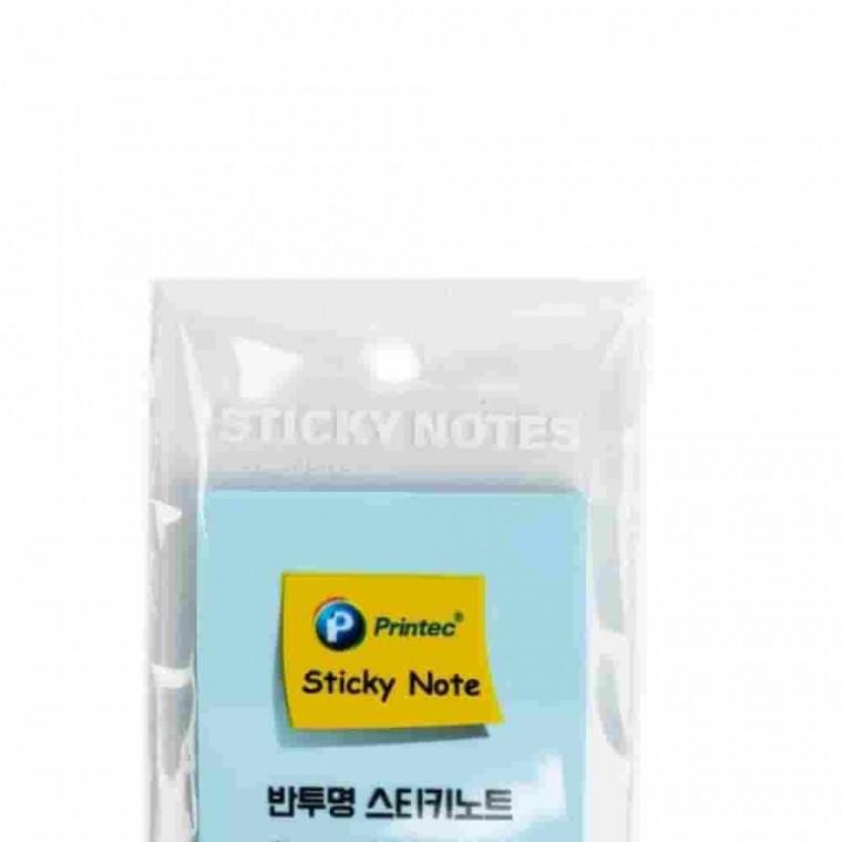 스티키노트 하늘 50매 책메모 메모지세트 데스크테리어 반투명점착메모