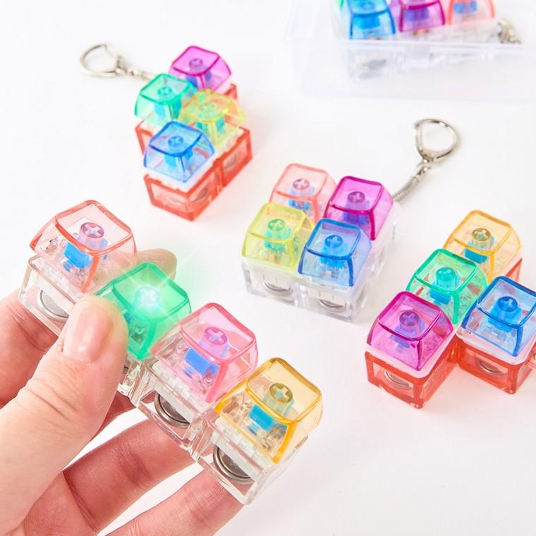 LED 투명 딸깍이 키링-12EA