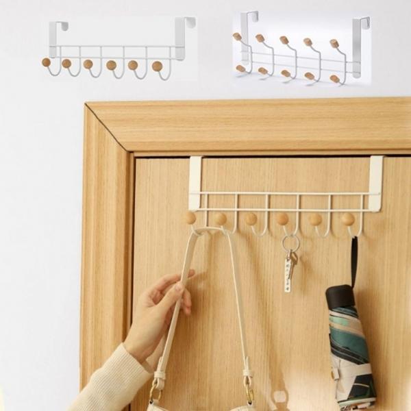 도어훅 행거 모음전 6구 10 후크 다용도 수납 걸이 우드 철제 가방 옷걸이 모자걸이