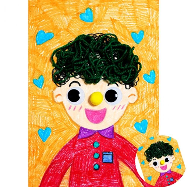 털실 얼굴그림 표현하기 색칠공부도안 그림색칠하기 색칠도안