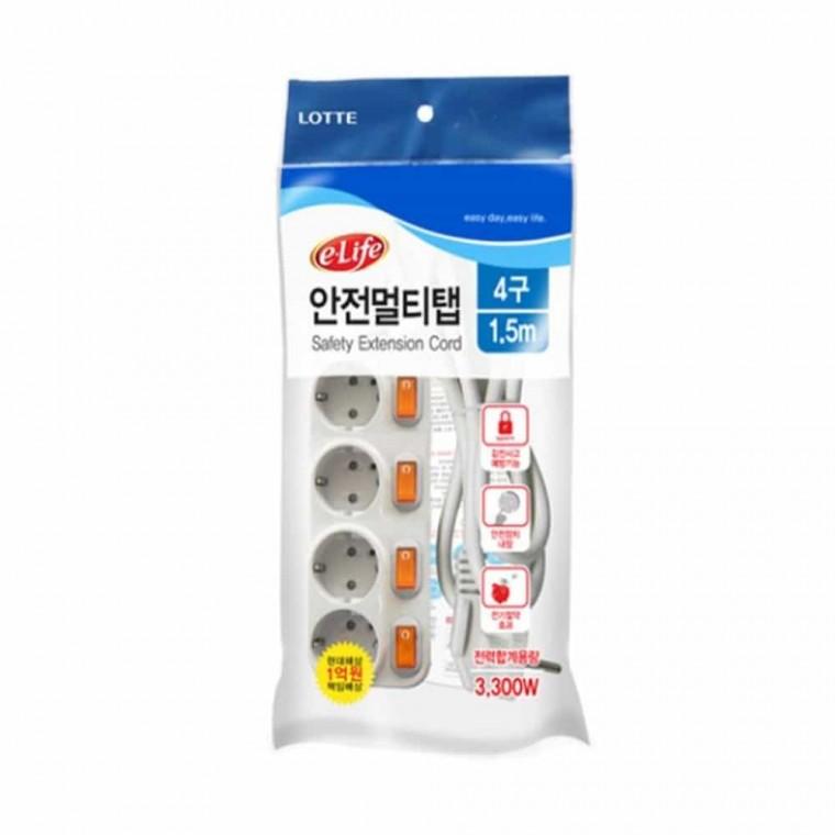 개별멀티탭 4구 1.5m 예쁜멀티탭 전기멀티탭 개별스위치멀티탭