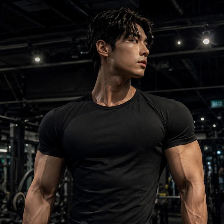 남성 머슬핏 반팔티 기능성 운동 헬스 티셔츠