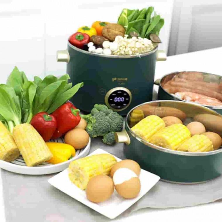 전기찜기 3단분리세척 만능쿠커 만능찜기 전골냄비 고구마찜기 스팀찜기