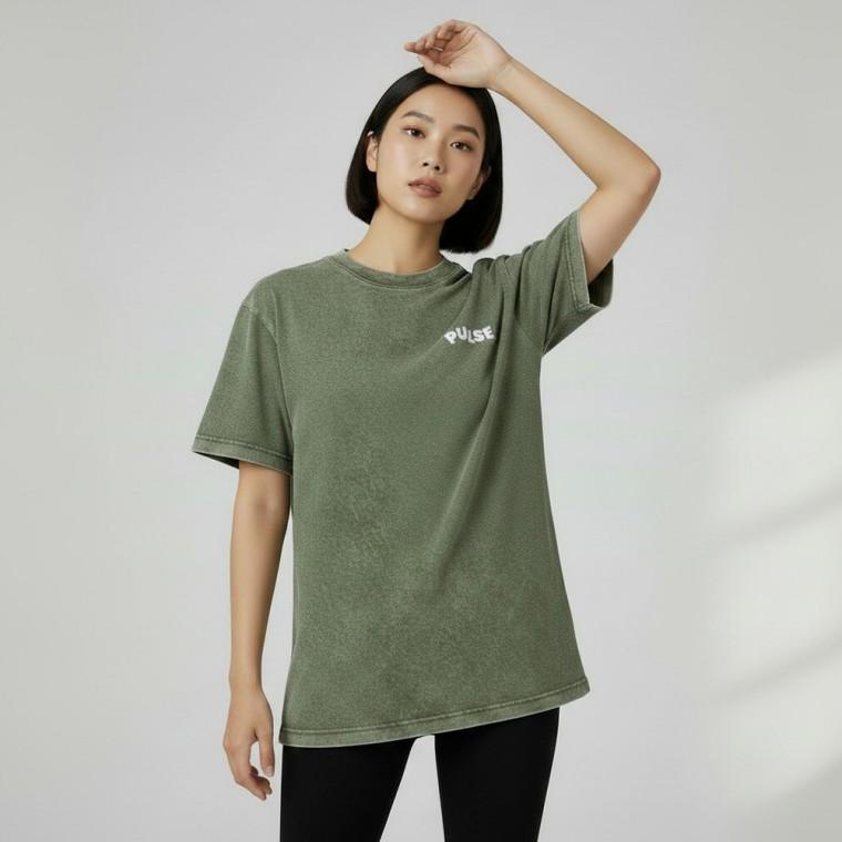 반팔 티셔츠 바운스 남녀 피그먼트 워싱 빈티지