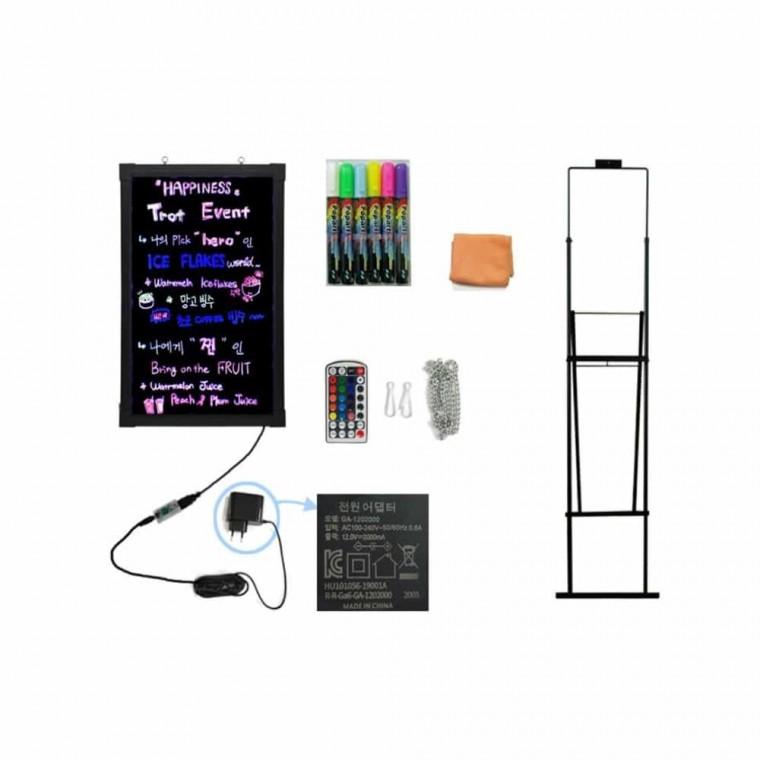 LED 네온보드 세트 40x60cm LED보드판 검정칠판 LED전광판