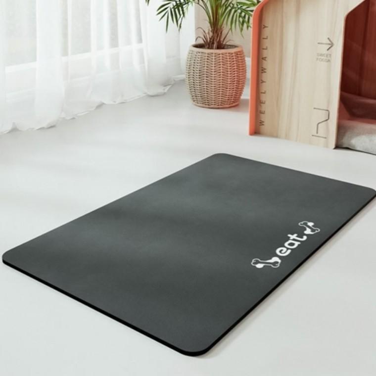 규조토 반려동물 식기매트 40x30cm 뼈다귀 챠콜 흡수매트 반려견미끄럼방지매트