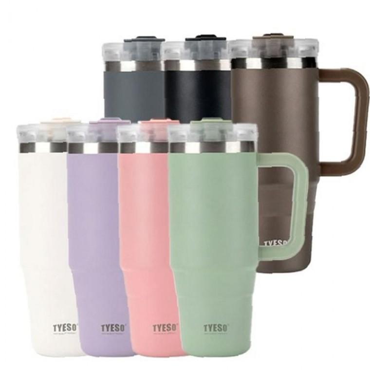 TYESO 공간절약 이중진공 보온보냉 데일리 스텐 텀블러 900ml