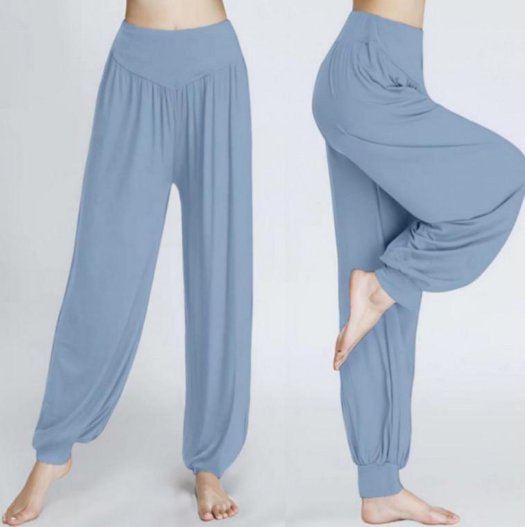 모달 여름 하렘 여성 와이드 팬츠 요가 필라테스 바지