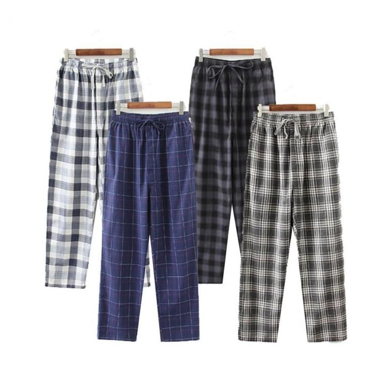 루미나D 잠옷 체크무늬 바지 파자마 일자 pants