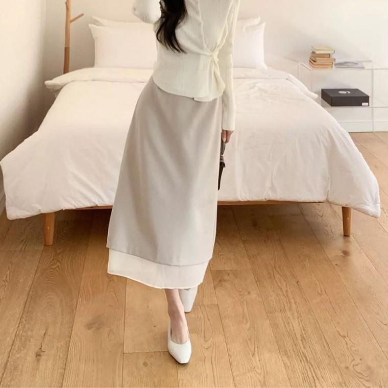 국내생산 머메이드 레이어드 롱스커트 JSD-1008989