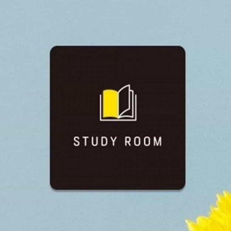 스터디룸 안내판 13x13cm 안내문 도어사인 실내간판