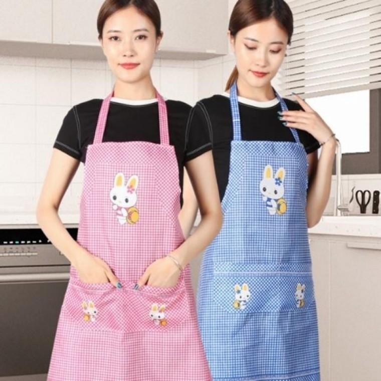 토끼앞치마 패션 위생 주방 방수 유아 유치원 앞치마