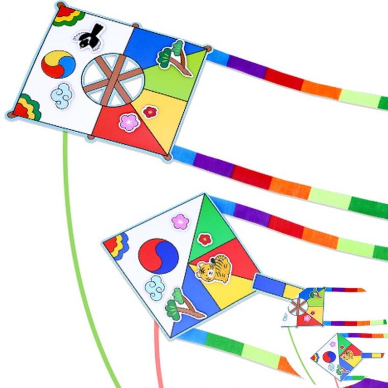 연날리기 4인용 창의미술교재 만들기놀이 미술만들기