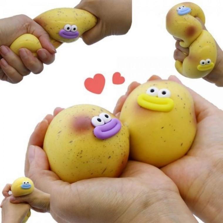 손가락놀이 손끝으로 빵떡말랑이 스트레스볼 말랑빵쑥이-감자 느끼는