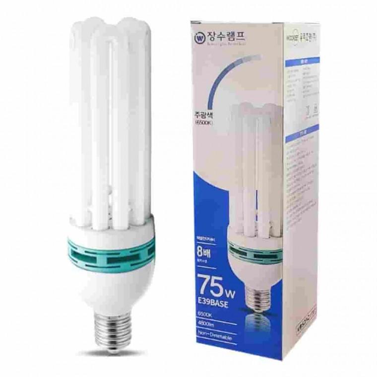 EL램프 75W 주광색 삼파장형광등 E39전구 주광색전구 거실전구 삼파장전구