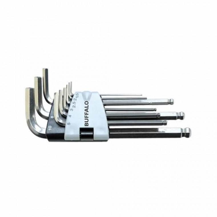 스텐 볼렌치세트 1.5-10mm 9p L자렌치 꺽인드라이버 육각렌치