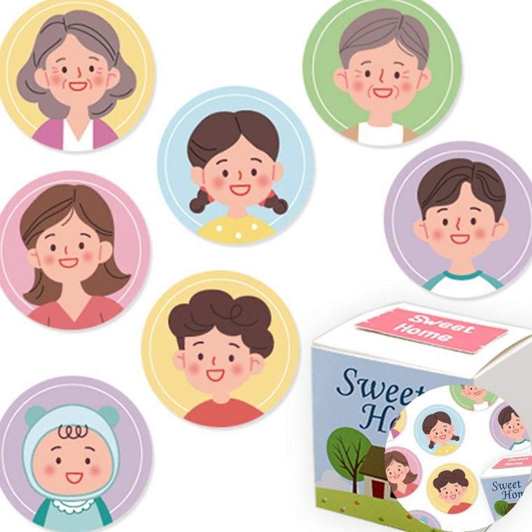 가족소개 딱지놀이 4인용 어린이날선물 어린이교구 어린이선물세트